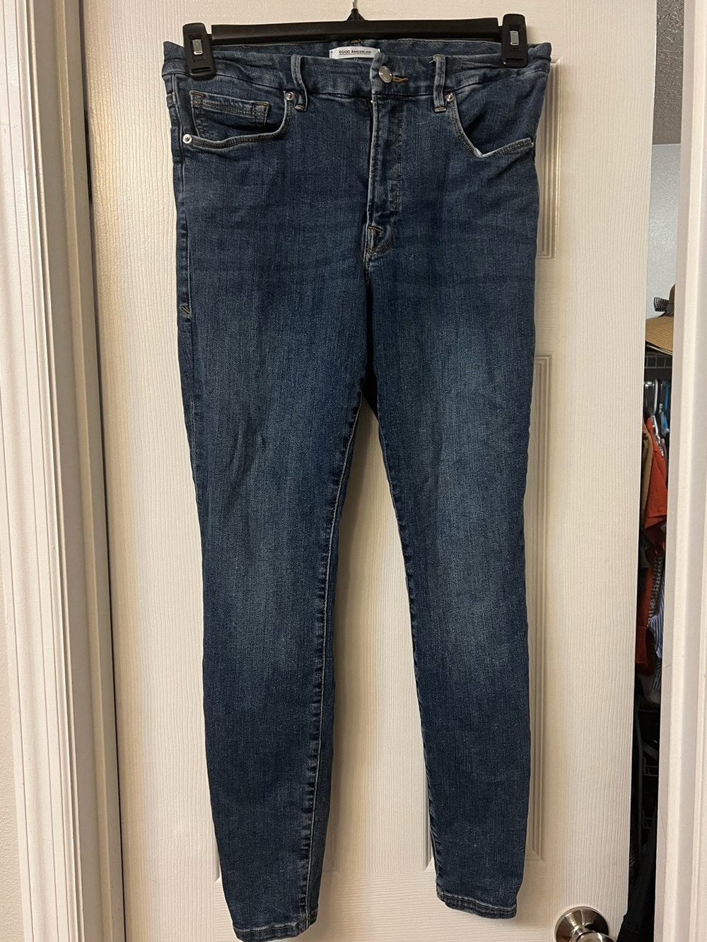 Good American Good Legs Size 10/30 Distressed Skinny Jeans Blue